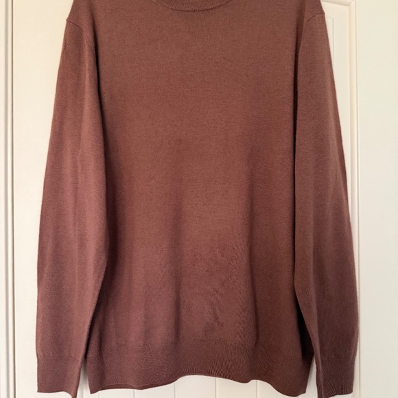 Christian Lacroix Men’s Plus 100% Extra fine Merino Wool‎ Brown Sweater Size XXL - Picture 1 of 6